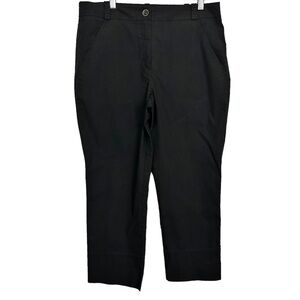 Annette Gortz Black Crop Wide Leg Pants Chinos